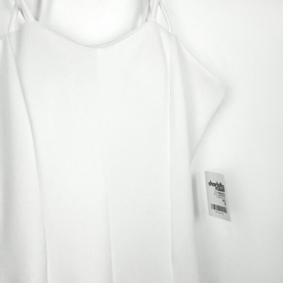 Charlotte Russe Strappy White Caged Skater Halter ‎Dress b38 - Picture 7 of 8